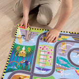 Race Around the World Tracks Floor Puzzle - 48 Pieces Z3