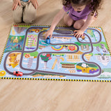 Race Around the World Tracks Floor Puzzle - 48 Pieces Z3