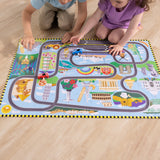 Race Around the World Tracks Floor Puzzle - 48 Pieces Z3