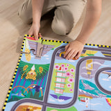 Race Around the World Tracks Floor Puzzle - 48 Pieces Z3