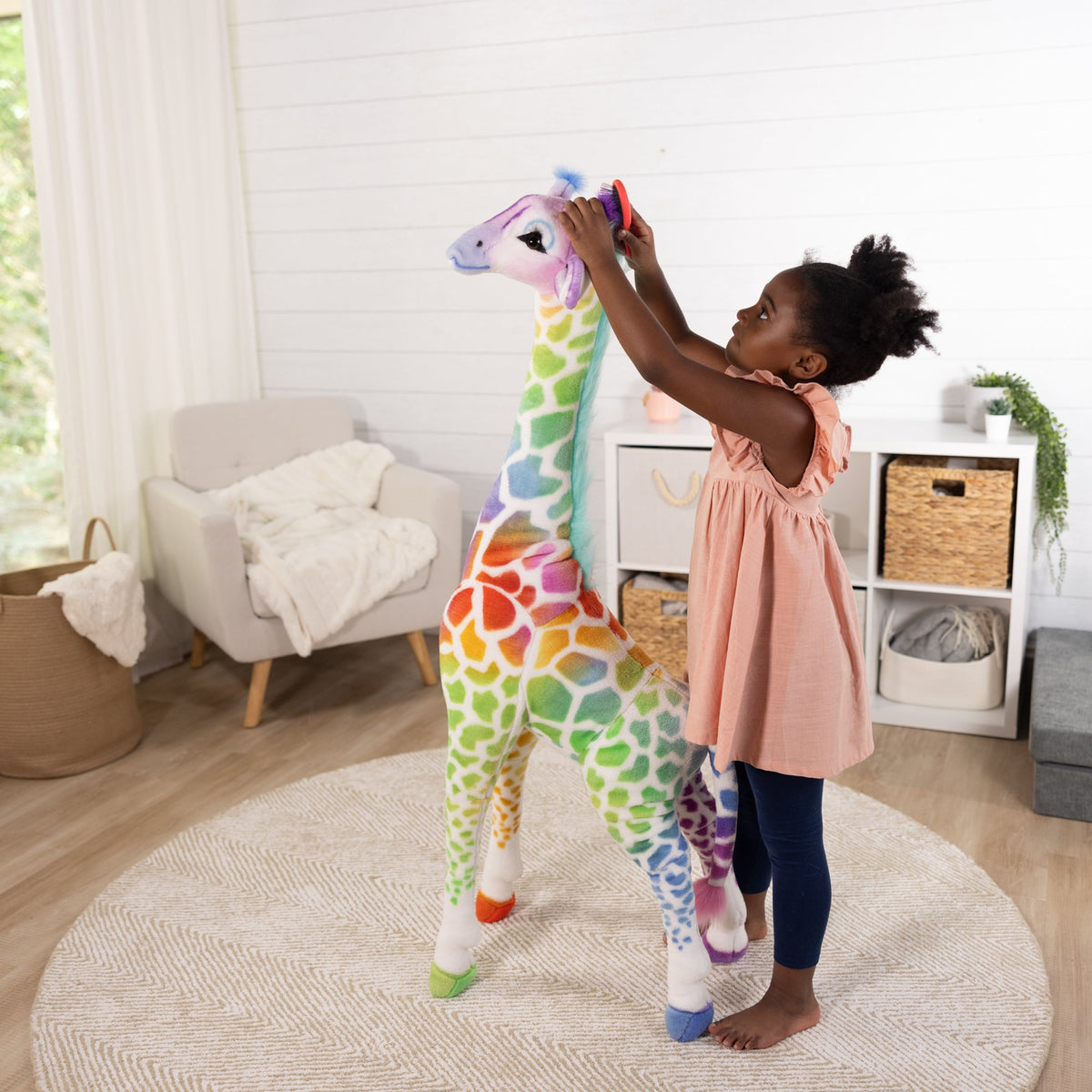 Rainbow Giraffe Lifelike Plush G1