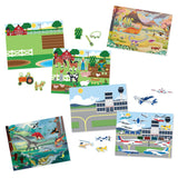 Reusable Sticker Pad 3-Pack: Vehicles, Habitats, Prehistoric H0