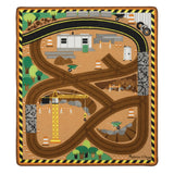 Round the Construction Zone Work Site Rug & Vehicle Set X3