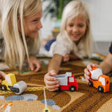 Round the Construction Zone Work Site Rug & Vehicle Set X3