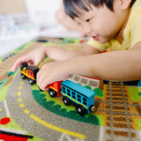 Round the Rails Train Rug J4