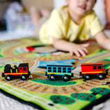 Round the Rails Train Rug J4