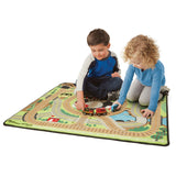 Round the Rails Train Rug J4