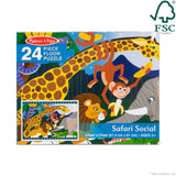 Safari Social Floor Puzzle - 24 Pieces Q0
