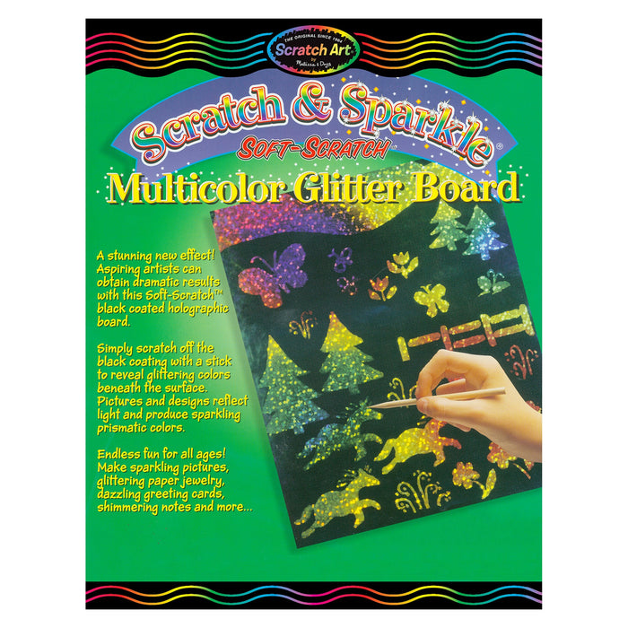 Scratch & Sparkle Multicolor Glitter w/stylus (10 boards) O7