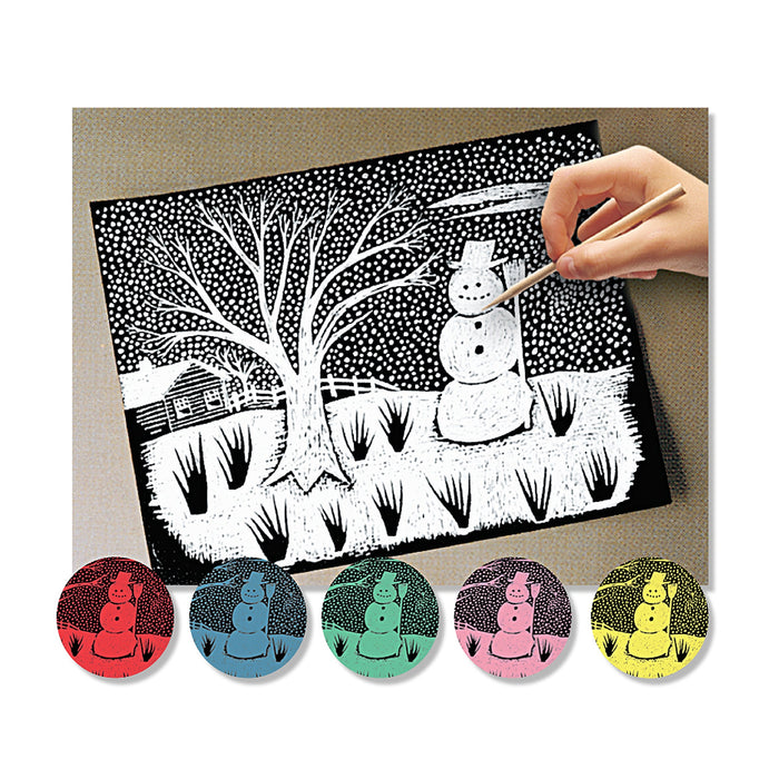 Scratch Art Paper - Solid Color Assortment (60 sheets) B7
