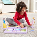 Sleeping Beauty & Snow White Wooden Magnetic Dress-Up Q0