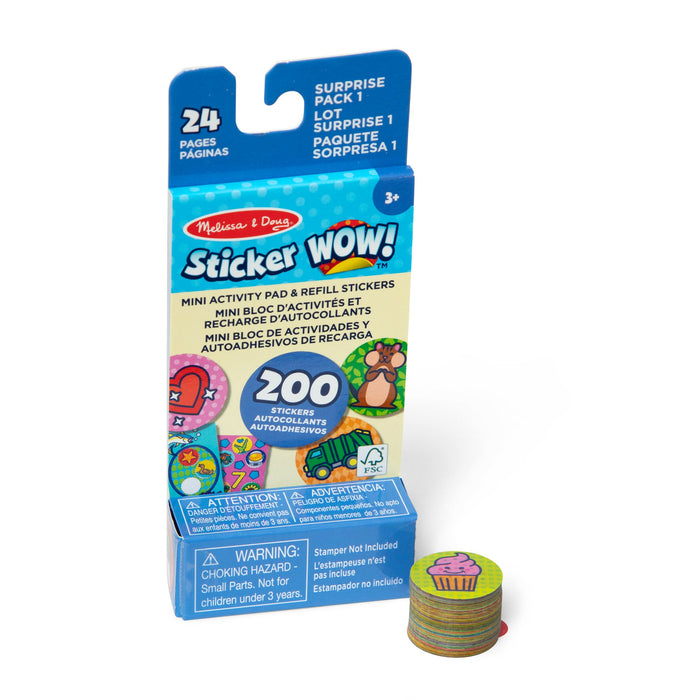 Sticker WOW!® Mini Activity Pad & Refill Stickers - Surprise Pack 1 (200+ Stickers, Stamper Not Included) Y7