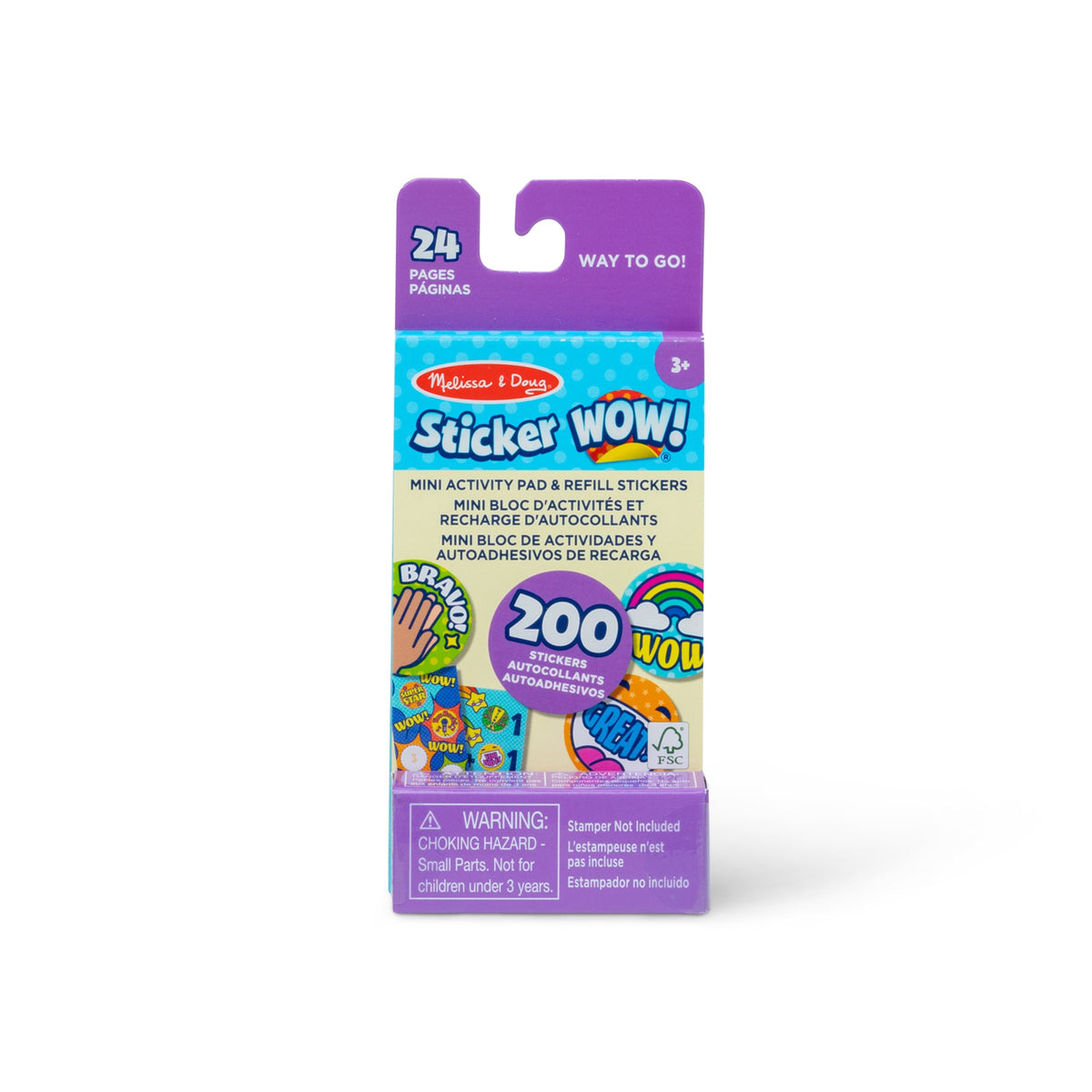 Sticker WOW!® Mini Activity Pad & Refill Stickers - Way to Go! (200+ Stickers, Stamper Not Included) S1