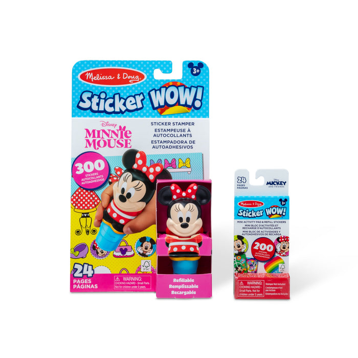Sticker WOW!™ Disney Minnie Mouse Bundle: Activity Pad & Sticker Stamper + Mini Activity Pad and 200 Refill Stickers G6