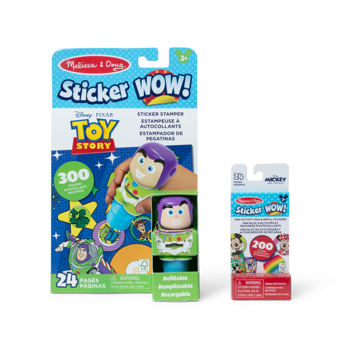 Sticker WOW!™ Disney Toy Story Buzz Lightyear Bundle: Activity Pad & Sticker Stamper + Mini Activity Pad and 200 Refill Stickers B7