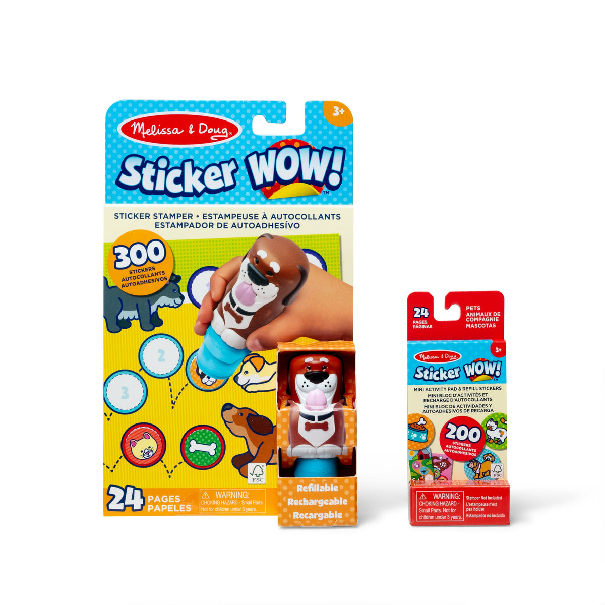 Sticker WOW!™ Dog Bundle: Activity Pad & Sticker Stamper + Mini Activity Pad and 200 Refill Stickers D5