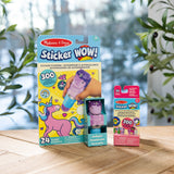 Sticker WOW!™ Purple Unicorn Bundle: Activity Pad & Sticker Stamper + Mini Activity Pad and 200 Refill Stickers O0