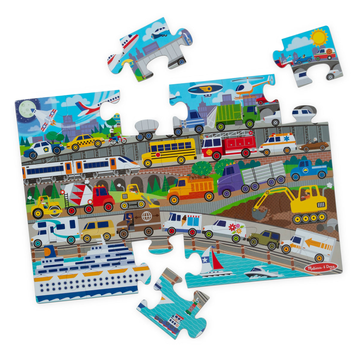 Traffic Jam Floor Puzzle - 24 Pieces M0