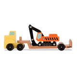 Trailer & Excavator Wooden Vehicles Play Set K1