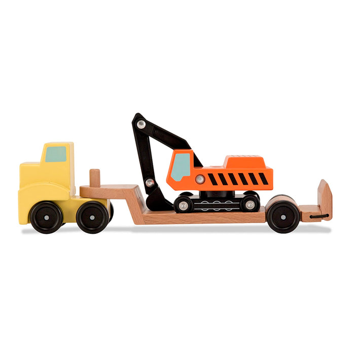 Trailer & Excavator Wooden Vehicles Play Set K1