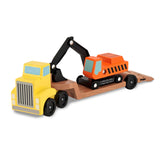 Trailer & Excavator Wooden Vehicles Play Set K1