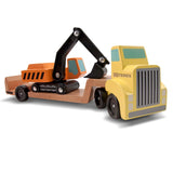 Trailer & Excavator Wooden Vehicles Play Set K1