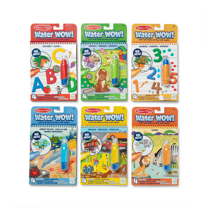 Water WOW! 6-Pack – Animals, Vehicles, Alphabet, Numbers, Safari, Under the Sea T4