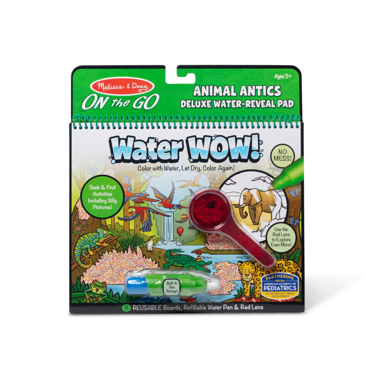 Water Wow! Animal Antics Deluxe Water-Reveal Pad - On the Go Travel Activity K3