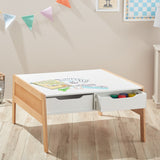 Wooden Art & Activity Table with Bins A7