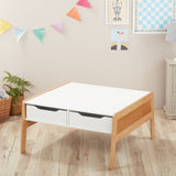 Wooden Art & Activity Table with Bins X5