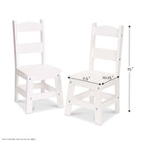 Wooden Chair Pair  - White B1