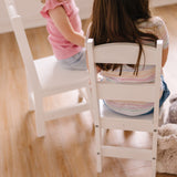 Wooden Chair Pair  - White B1