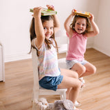 Wooden Chair Pair  - White B1