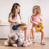 Wooden Chair Pair  - White B1