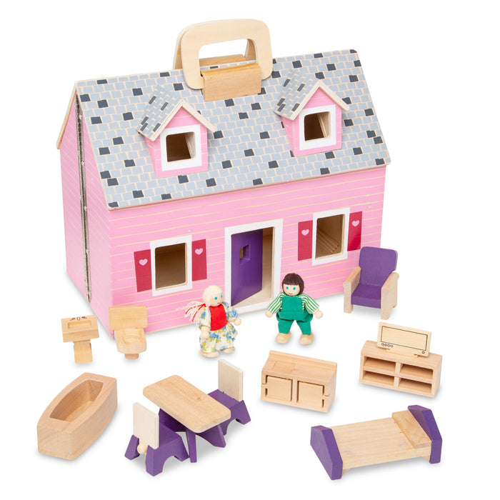 Wooden Fold & Go Dollhouse S6
