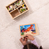 Wooden Jigsaw Puzzles in a Box - Dinosaurs J3