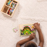 Wooden Jigsaw Puzzles in a Box - Dinosaurs J3