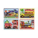 Wooden Jigsaw Puzzles in a Box - Vehicles Q0