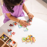 Wooden Jigsaw Puzzles in a Box - Vehicles Q0
