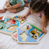 Wooden Jumbo Peg Puzzle 2-Pack: Fish Bowl, House Pets L2