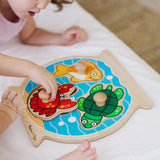 Wooden Jumbo Peg Puzzle 2-Pack: Fish Bowl, House Pets L2
