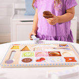 Wooden Magnetic Ice Cream Puzzle & Play Set - 16 Pieces X6