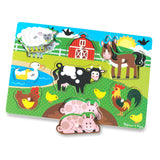 Wooden Peg Puzzle 4-Pack – Vehicles, Farm, Safari, Pets I1