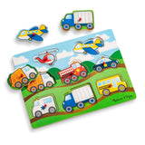 Wooden Peg Puzzle 4-Pack – Vehicles, Farm, Safari, Pets I1