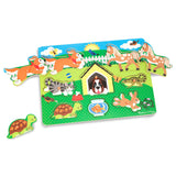 Wooden Peg Puzzle 4-Pack – Vehicles, Farm, Safari, Pets I1