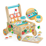 Wooden Shape Sorting Grocery Cart M0