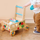 Wooden Shape Sorting Grocery Cart Q8