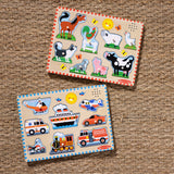 Wooden Sound Puzzle 2-Pack – Farm Animals, Vehicles Z4