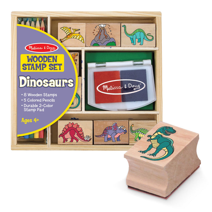 Wooden Stamp Set - Dinosaurs D9