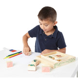 Wooden Stamp Set - Dinosaurs D9